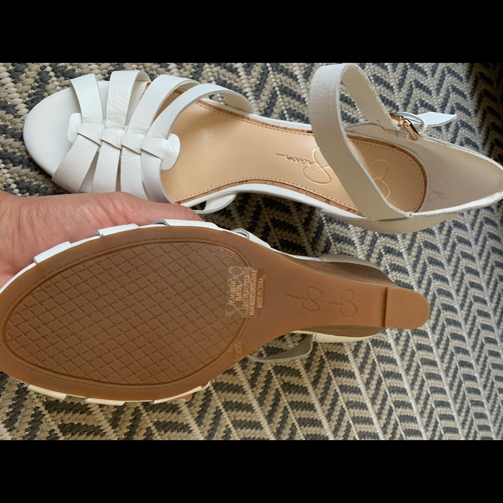 White Summer Wedges